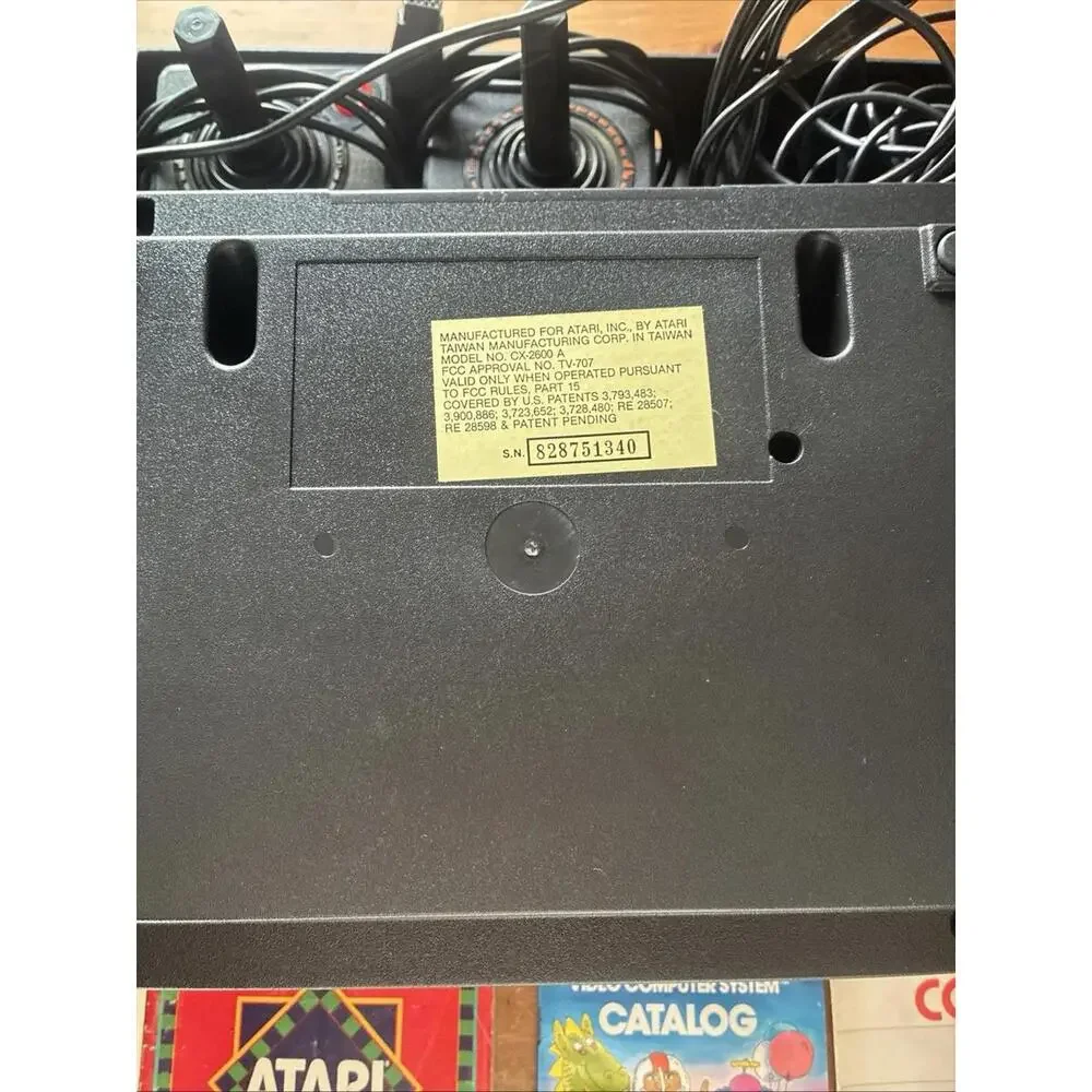 Atari 2600a Console Woodgrain Controller Games & Hartzell Organizer Works